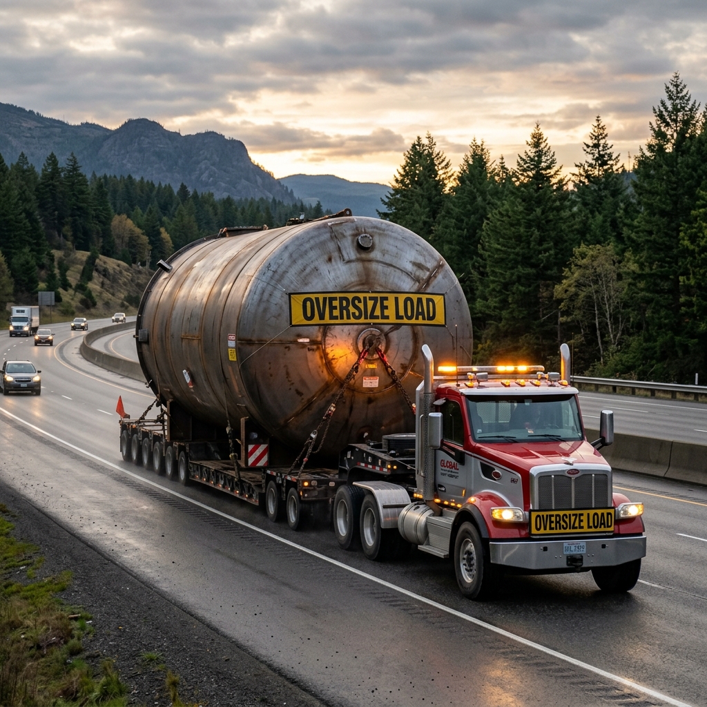 Specialized Oversize Transport on Highway